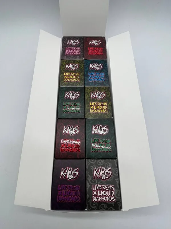 Kaos Vape Black Rozay available for sale now in stock, Kaos liquid diamond disposable available for sale, Buy Kaos 2G black cherry gelato strain, 2G kaos