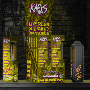 Kaos 2g vape available for sale now in stock, Kaos liquid diamond disposable available for sale, Buy Kaos 2G black cherry gelato strain, Kaos 2g