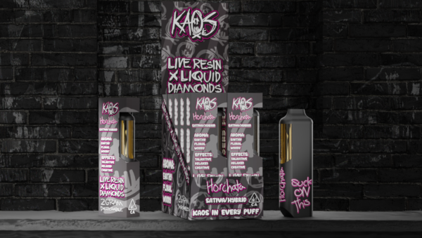 Kaos 2g Liquid Diamonds Vape available for sale now in stock, Kaos liquid diamond disposable available for sale, Buy Kaos 2G black cherry gelato strain