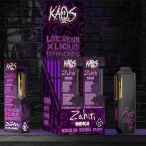 2g Kaos Liquid Diamonds for sale now in stock, Buy Kaos liquid diamond disposable available for sale, Buy Kaos 2G black cherry gelato strain, Buy 2G kaos