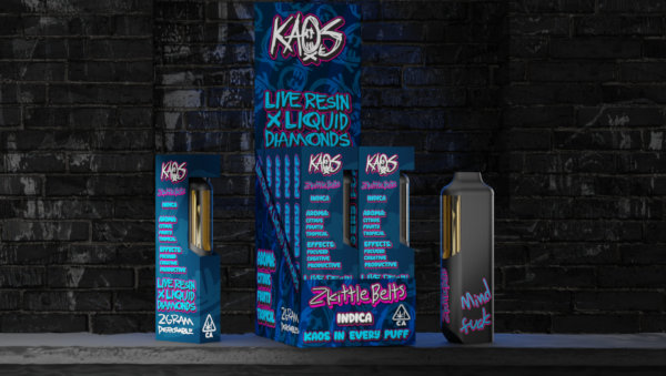 Kaos 2g vape available for sale now in stock, Kaos liquid diamond disposable available for sale, Buy Kaos 2G black cherry gelato strain, Kaos 2g