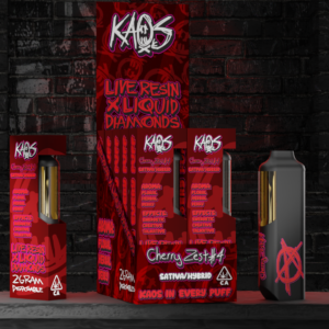 Kaos 2G Cherry Zest for sale now in stock, Buy Kaos 2G Cherry Zest available for sale at best discount prices, Kaos 2G sativa disposable vapes online