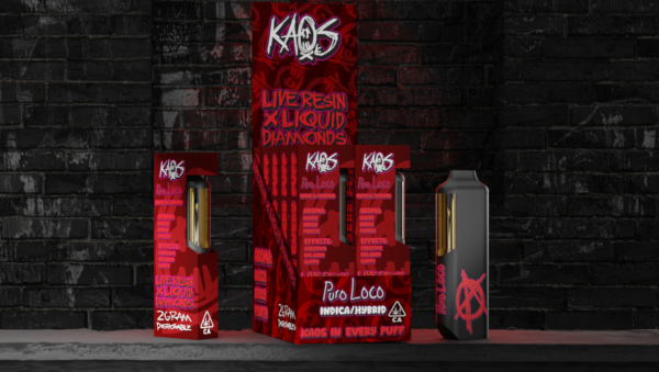 Kaos Vape Puro Loco for sale in stock now, Buy Kaos extracts available for sale now at best discount prices, Buy Kaos disposable vape for sale online